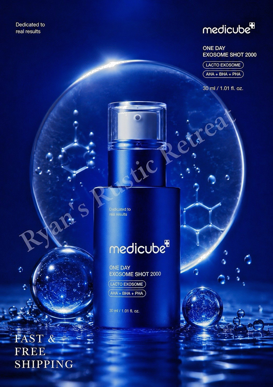 medicube - One Day Exosome Shot Pore Ampoule 2000 - 1.01 fl oz/ 30 mL - EXP 7/28